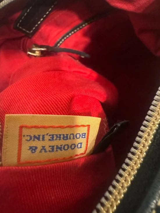 Dooney & Bourke Dark Brown Leather Shoulder Bag with Gold Accent - Picture 7 of 7